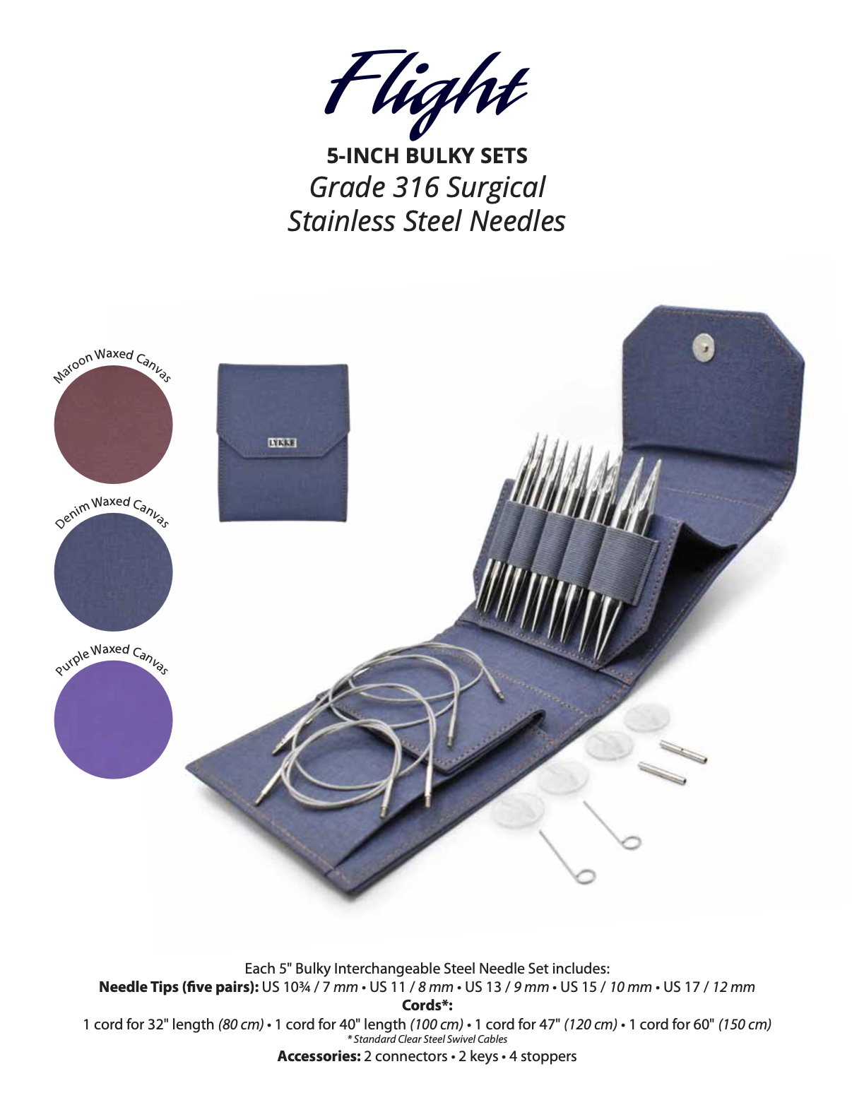 LYKKE Flight Needle Sets – Stainless Steel with Swivel Cables